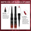 Picture of evpct 1Pcs Blue Red Lip Stain Paint Matte Lip Liner and Lipstick Set Long Lasting Smudge Proof labiales matte mate larga duracion listip 24 hours a prueba de agua mate 24 horas originales,30#