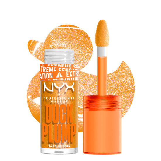 Picture of NYX PROFESSIONAL MAKEUP Duck Plump High Pigment Lip Gloss, Lip Plumper Gloss with Spicy Ginger - Flippin Slime