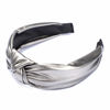 Picture of Etercycle Headband for Women, Knotted Wide Headband, Yoga Hair Band Fashion Elastic Hair Accessories for Women (PU Silver)