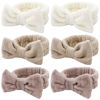 Picture of WHAVEL 6 Pack Spa Makeup and Facial Microfiber Bow Headbands - Fluffy Hair Bands for Skincare and Face Washing (Type 16)
