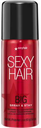 Picture of SexyHair Big Spray & Stay Intense Hold Hairspray Travel Size, 1.5 Oz | Extreme Hold and Shine | Up to 72 Hour Humidity Resistance | All Hair Types