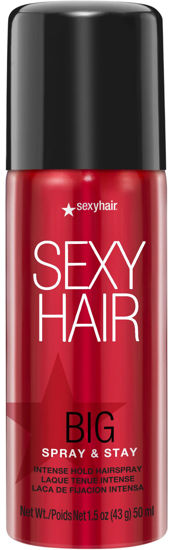 Picture of SexyHair Big Spray & Stay Intense Hold Hairspray Travel Size, 1.5 Oz | Extreme Hold and Shine | Up to 72 Hour Humidity Resistance | All Hair Types