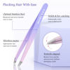 Picture of MORGLES Tweezers Set, Professional Nail Clippers and Tweezer Kit for Women and Men with Leather Travel Case, 9 Pack