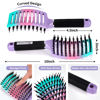 Picture of Hair Brushes for Women 2 Pack, HIPPIH Detangler Hair brush for Adult & Kids’ Wet or Dry Hair, Boar Bristle Hair Brush Getting Knots Out without Pain Adds Shine and Makes Hair Smooth