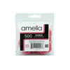Picture of Amelia Beauty | 500 Count 1/2" Rubber Bands | Premium US Made Rubber Hair Ties | Ideal for Ponytails, Braids & Beards | Strong All Day Hold | Convenient Re-closable Container | Pink