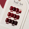 Picture of GAOY Red Gel Nail Polish Set, 6 Colors Burgundy Cherry Dark Red Jelly Glitter Soak Off UV Light Cure Gel Polish Kit for Salon and Nail Art DIY at Home
