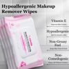 Picture of mivida Hypoallergenic Makeup Remover Wipes with Vitamin E | 4x50 count Total 200 bulk make up removing Wipes | Fragrance Free makeup wipes