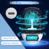 Picture of mlogiroa Lash Fan Mini Portable Eyelash Fan Handheld Lash Fan for Eyelash Extension Rechargeable USB C Eyelash Air Cooling Blower Fan with Built in Sponge Lash Extension Application(Black)