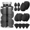 Picture of 14 Pcs Makeup Sponge Set, Beauty Sponges Blender with 4 Pcs Powder Puff and 4 Pcs Mini Make up Sponges for Liquid,Foundation,Powder,Concealer,Cream (Black)