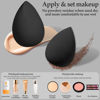 Picture of 14 Pcs Makeup Sponge Set, Beauty Sponges Blender with 4 Pcs Powder Puff and 4 Pcs Mini Make up Sponges for Liquid,Foundation,Powder,Concealer,Cream (Black)