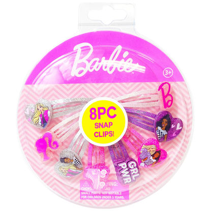 Picture of LUV HER Barbie Hair Clips for Girls Snap Clips 8 Pack Multi Color Ages 3+