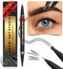 Picture of iMethod Microblading Eyebrow Pencil - Brow Pencil 2-in-1 Dual-Ended Eyebrow Pen with 3-Prong Micro-Fork-Tip Applicator & Precise Brush-Tip Creates Natural-Looking Brows, Stay on All Day, Black