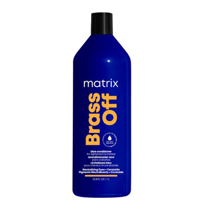 Picture of Matrix Brass Off Blue Conditioner | Removes Brassy Orange Undertones | Color Depositing & Toning | Pigmented Conditioner For Lightened Brunettes | For Color Treated Hair | Salon Conditioner | Vegan