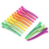 Picture of AIMIKE Neon Hair Clips, 12 Pcs Professional Sectioning and Cutting Clips for Hairdressers - 4.3" Long Duck Billed Rollers for Styling