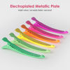 Picture of AIMIKE Neon Hair Clips, 12 Pcs Professional Sectioning and Cutting Clips for Hairdressers - 4.3" Long Duck Billed Rollers for Styling