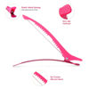 Picture of AIMIKE Neon Hair Clips, 12 Pcs Professional Sectioning and Cutting Clips for Hairdressers - 4.3" Long Duck Billed Rollers for Styling