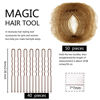 Picture of Zonon Bun Hair Nets Invisible Elastic Edge Mesh and U Shaped Pins Set, 50Pcs Individual Package Invisible Hair Nets, 40Pcs U Shaped Pins for Ballet Bun, Sleeping, Women and Wig (Light Brown)