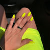 Picture of KQueenest Neon Yellow Press on Nails Short Oval,Pure Color Round Vibrant Acrylic Nails,Short Almond Fake Nails Press ons for Women,Natural Glue Nails Manicure in 24 PCS