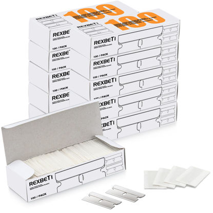 Picture of REXBETI 1000PCS Single Edge Razor Blades, Industrial Razor Blades, Box Cutter Replacement Blades, Glass Scraper Razor Blades