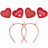 Picture of MDDRUIQI Valentines Headband - 2 Pack Heart Headband | Valentines Day Accessories | Heart Head Boppers for Girls Women - Valentines Day Decorations | Valentines Day Gifts Party Favors Outfit