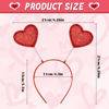 Picture of MDDRUIQI Valentines Headband - 2 Pack Heart Headband | Valentines Day Accessories | Heart Head Boppers for Girls Women - Valentines Day Decorations | Valentines Day Gifts Party Favors Outfit