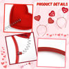 Picture of MDDRUIQI Valentines Headband - 2 Pack Heart Headband | Valentines Day Accessories | Heart Head Boppers for Girls Women - Valentines Day Decorations | Valentines Day Gifts Party Favors Outfit