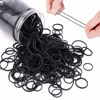 Picture of HOYOLS Assorted Size Small Rubber Bands for Black Elastics Hair Ties Braiding Ponytail Holders Mixed Size Mini Rubberbands for Baby Toddler Girls Kids Thick Hair No Damage 600pcs (MIX) Latex-Free