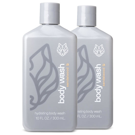 Picture of Black Wolf 2-Pack Hydrating Body Wash Bundle - Mens Moisturizing Bodywash for Dry, Dehydrated, & Sensitive Skin - Hyaluronic Acid, Aloe Vera, & Jojoba Oil Body Cleanser Help Remove Oil & Dirt