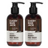 Picture of Every Man Jack Unscented Beard + Face Wash - Fragrance Free for Sensitive Skin - Naturally Cleanse and Condition Your Beard and Skin - 6.7-ounce (2 pack)