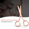 Picture of Small Scissors, Eyebrow Scissors, Nose Hair Scissors Round Tip Design, Will Not Hurt the Nasal Cavity. Nail Scissors for Hair, Eyelashes, Nose, Eyebrow Trimming, Mustache. Gold- AsonTao
