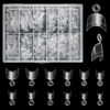 Picture of Buqikma Nail Tips Short Oval - 600PCS French Tips Round Shape Half Cover False Acrylic Nails Artificial Tips for DIY & Salon (with Handle - Clear)