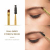 Picture of Docolor Duo Eyebrow Brush,Professional Angled Eye Brow Brush and Spoolie Brush Perfect for Lining and Shaping Brows, Spoolie for Brows or Lashes Black