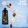 Picture of IIIMEIDU Hair Dye Shampoo for Gray Hair, 3 in 1 Herbal Ingredients Natural Shampoo Hair Dye for Women Men, Grey Coverage Shampoo 500ml (Dark Brown)