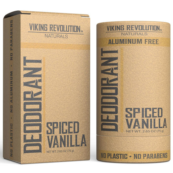 Picture of Viking Revolution Spiced Vanilla Deodorant for Men - Deodorant Men Aluminum Free with Shea Butter and Tapioca Starch Mens Deodorant Stain- Free and Baking Soda-Free Natural Deodorant for Men (2.65oz)