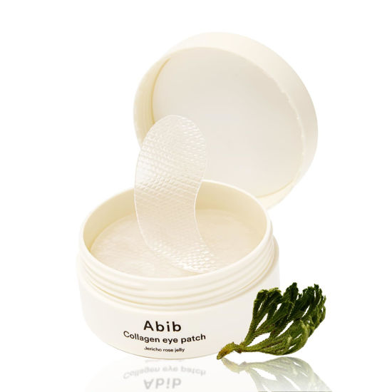 Picture of Abib Collagen Eye Patch Jericho Rose Jelly 60 Patches, Korean Under Eye Patches for Puffy Eyes and Dark Circles, Anti-Wrinkle, Collagen, Caffeine, Niacinamide, Valentines Day Gifts for Her