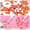 Picture of Novani Crystal Rhinestones, Flatback Loose Gemstones 1440pcs Glass Rhinestones for Clothes Shoes Crafts Makeup Nail Art and DIY Decorations(SS6, Orange)