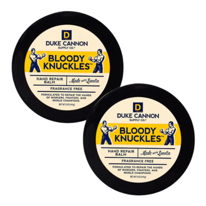 Picture of Duke Cannon Bloody Knuckles Hand Repair Balm - Unscented Moisturizer for Hardworking Hands | Lanolin Formula | Repair and Revitalize Dry, Cracked Skin | Ideal for Workers and Fighters (2 Pack)