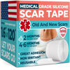Picture of Medical Grade Silicone Scar Tape - Transparent (1.6”x120”) - Visible Difference on Surgical & Keloid Scars - Reusable Silicone Scar Sheets - Easy to Use Silicone Tape for Scars