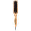 Picture of GranNaturals Smoothing & Styling Middle Part Boar Bristle Slick Back Hair Brush w/Narrow Metal Rat Tail End for Sectioning and Parting Sleek Ponytail Bun - Teasing, Backcombing, Edge Control
