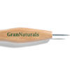 Picture of GranNaturals Smoothing & Styling Middle Part Boar Bristle Slick Back Hair Brush w/Narrow Metal Rat Tail End for Sectioning and Parting Sleek Ponytail Bun - Teasing, Backcombing, Edge Control