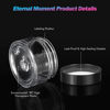Picture of 50 Pack 1 OZ Plastic Jars Round Clear Cosmetic Container Jars with Lids, Eternal Moment Plastic Slime Jars for Lotion, Cream, Ointments, Makeup, Eye shadow, Rhinestone, Samples, Pot, Travel Storage