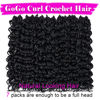 Picture of 7 Packs GoGo Curl Crochet Hair 18 Inch Long Curly Crochet Hair for Women Beach Curl Water Wave Deep Twist Crochet Braids Synthetic Braiding Hair Extensions(18 Inch, 1B)