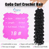 Picture of 7 Packs GoGo Curl Crochet Hair 18 Inch Long Curly Crochet Hair for Women Beach Curl Water Wave Deep Twist Crochet Braids Synthetic Braiding Hair Extensions(18 Inch, 1B)