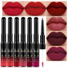 Picture of evpct 6Pcs Dark Red Mauve Purple Plum Matte Lip Stain Lip Liner and Lipstick Set Long Lasting Waterproof labiales matte mate larga duracion listip 24 hours a prueba de agua mate 24 horas originales