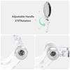 Picture of B Beauty Planet 20X Magnifying Home Mirror, Round 5'' Handle for Travel, Double-Sided 1X/20X, Foldable Makeup Mirror, Tabletop Mount
