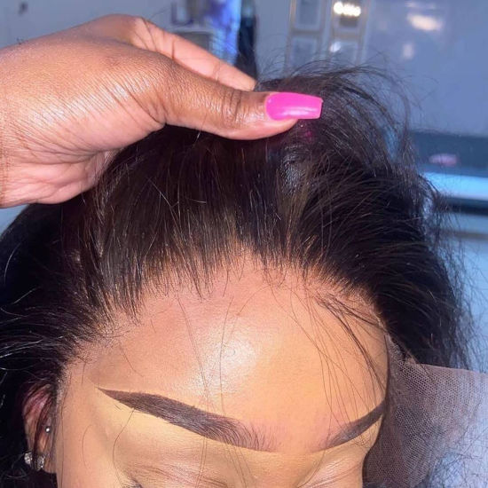 Picture of BEEOS 13x6 Skinlike Real HD Lace Frontal Only, 0.10mm Ultra-thin Ear to Ear HD Lace Body Wave Virgin Human Hair Frontal Unique Clean Pre-Plucked Hairline 20 Inch