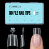 Picture of TOMICCA Short Coffin Nail Tips, 510Pcs Acrylic Nails Half Cover Nail Tips, No C Curve Soft Gel Nail Tips Full Matte, Nail Extension Tips for Beginner and Professional DIY Nail Salon 12 Sizes