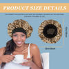 Picture of 4PCS Silk Hair Bonnet for Sleeping,Hair Wrap Satin Bonnets Shower Cap for Black Women Men, Elastic Wide Band Hair Bonnet Cap for Sleeping Curly Hair(Black & Wine Red & Purple Print & Leopard Pattern)