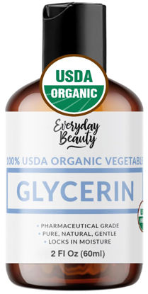 Picture of 100% Organic Glycerin - For Skin & Hair - Food Grade - USDA Certified - Not From Palm Oil - Perfect Skin and Hair Moisturizer - 2 Fl Oz