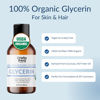 Picture of 100% Organic Glycerin - For Skin & Hair - Food Grade - USDA Certified - Not From Palm Oil - Perfect Skin and Hair Moisturizer - 2 Fl Oz